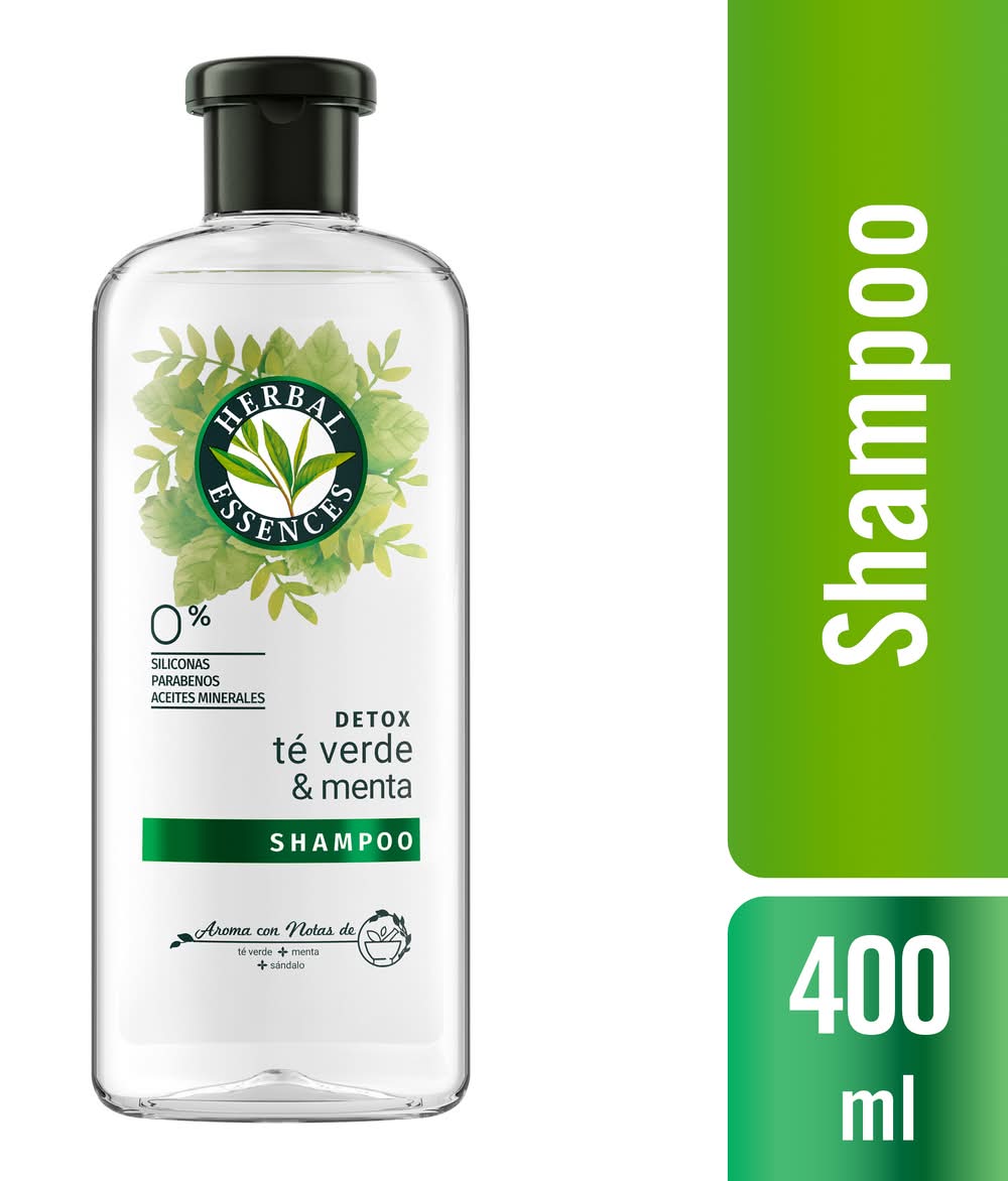 Herbal Essences · Shampoo detox té verde y menta (400 g)