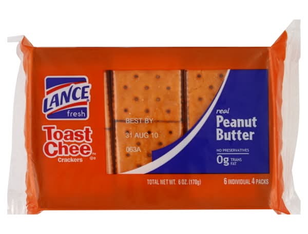Lance Crackers, Peanut Butter (6 oz, 6 ct)