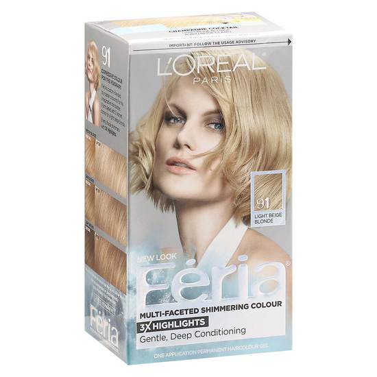 L'oréal Feria 91 Light Beige Blonde Permanent Hair Color