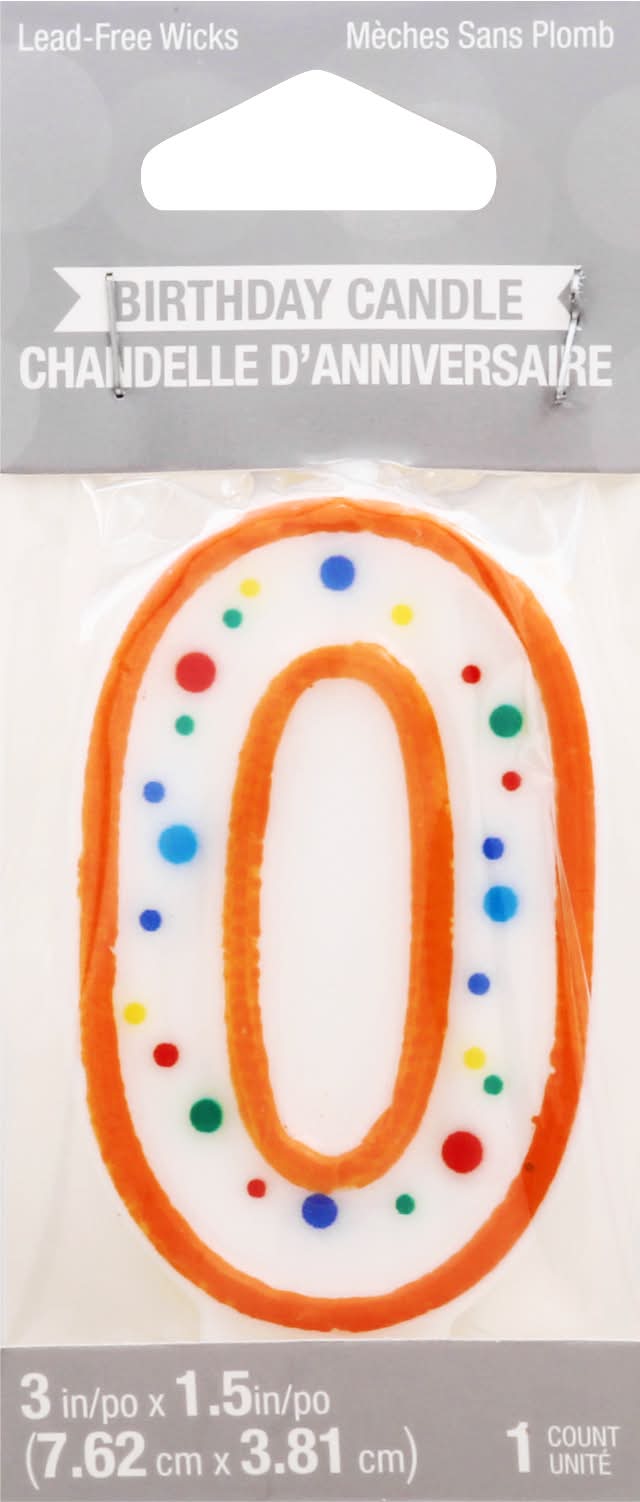 Creative Converting Polka Dot Numeral Candle