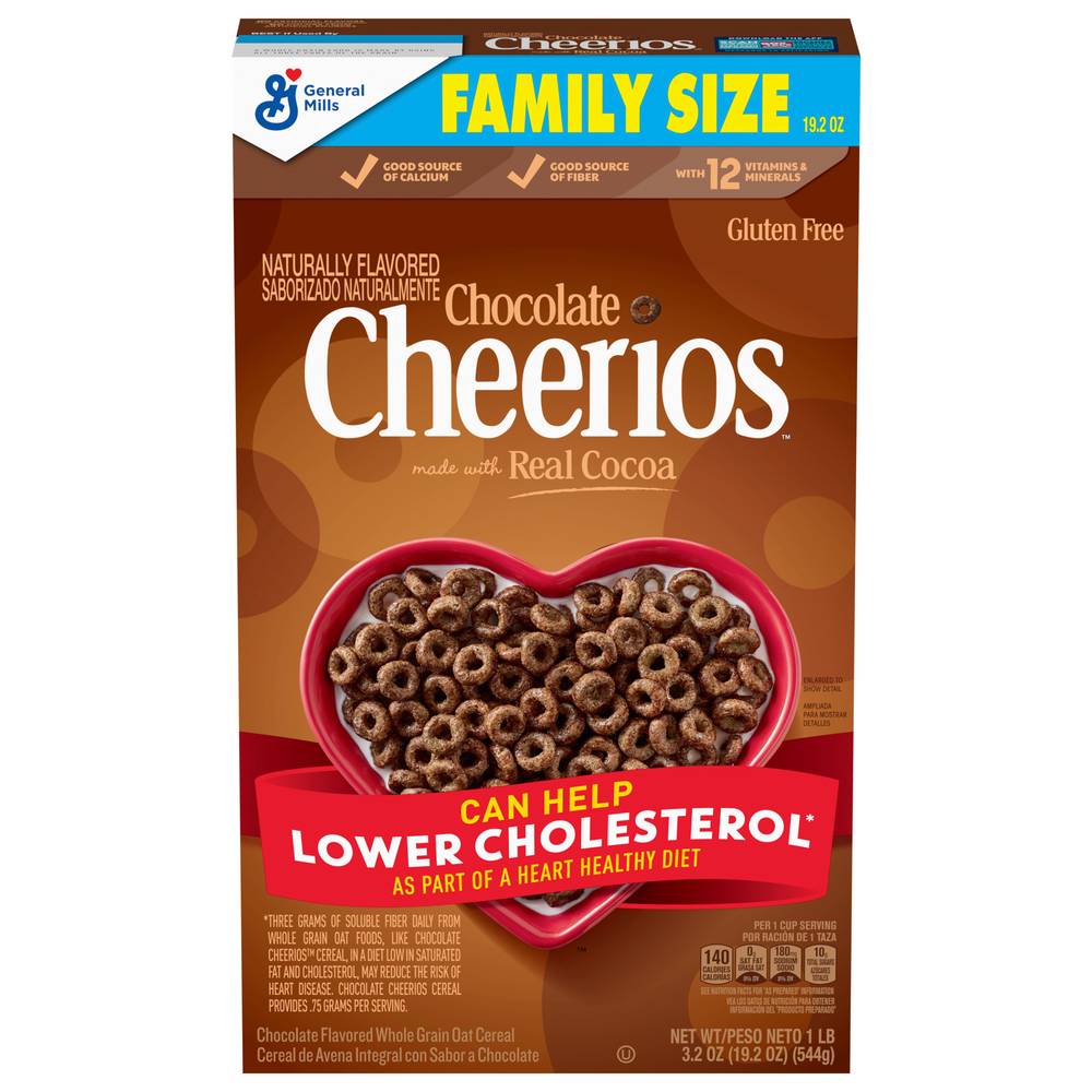 Cheerios Chocolate Flavored Whole Grain Oat Cereal Family Size