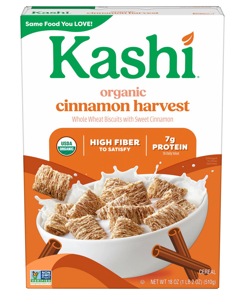 Kashi Whole Wheat Biscuit Cereal, Cinnamon Harvest (18 oz)
