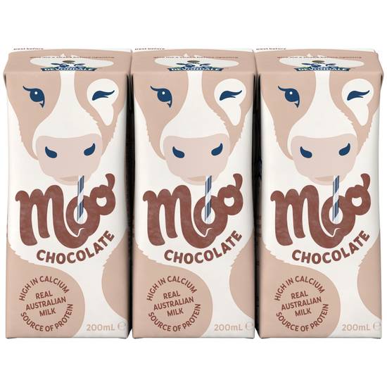 Devondale Moo Chocolate Flavoured Multipack Milk 200ml 6 pack