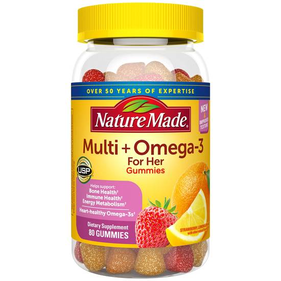 Nature Made Multi For Her Plus Omega-3s Adult Gummies, 80 CT