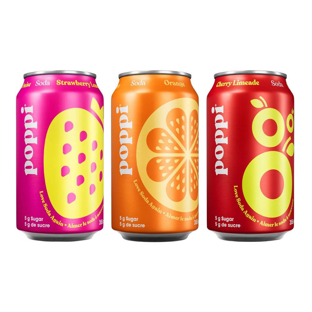 Poppi Soda Variety Pack 355 Ml, 15-Pack