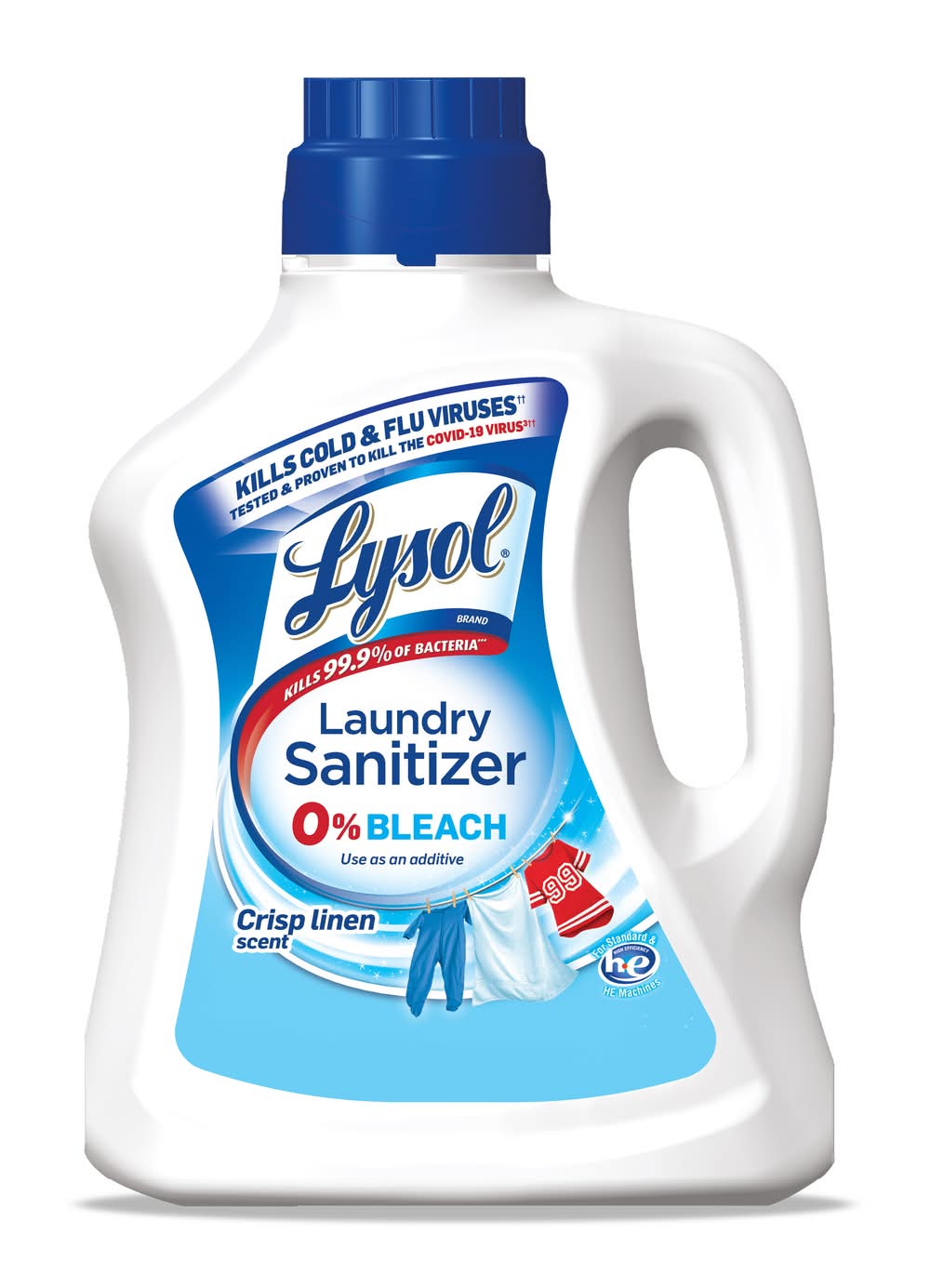 Lysol 0% Bleach Laundry Sanitizer, Crisp Linen (90 fl oz)