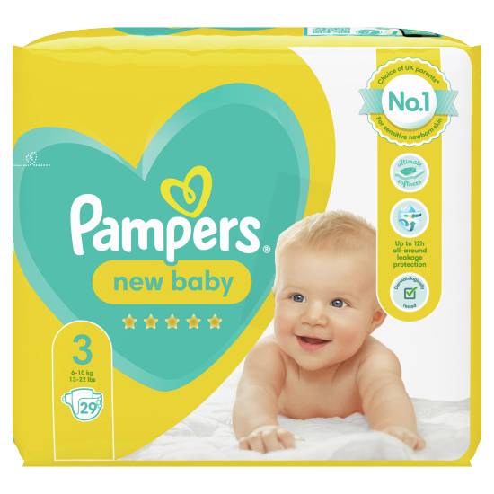 Pampers Size 3, Premium Protection New Baby Nappies (29 pack)