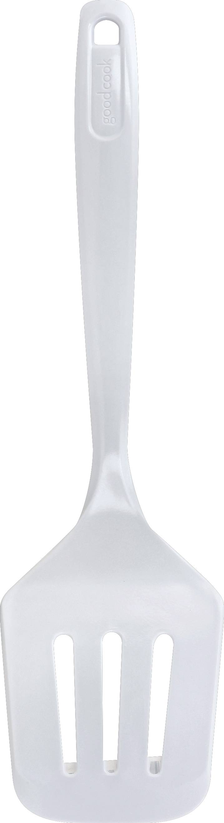 GoodCook 12" White Melamine Slotted Turner Spatula