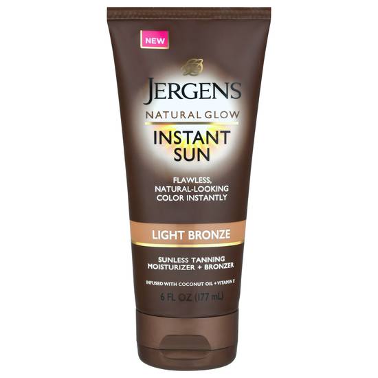 Jergens Natural Glow Instant Sun Light Bronze Sunless Tanning Moisturizer + Bronzer
