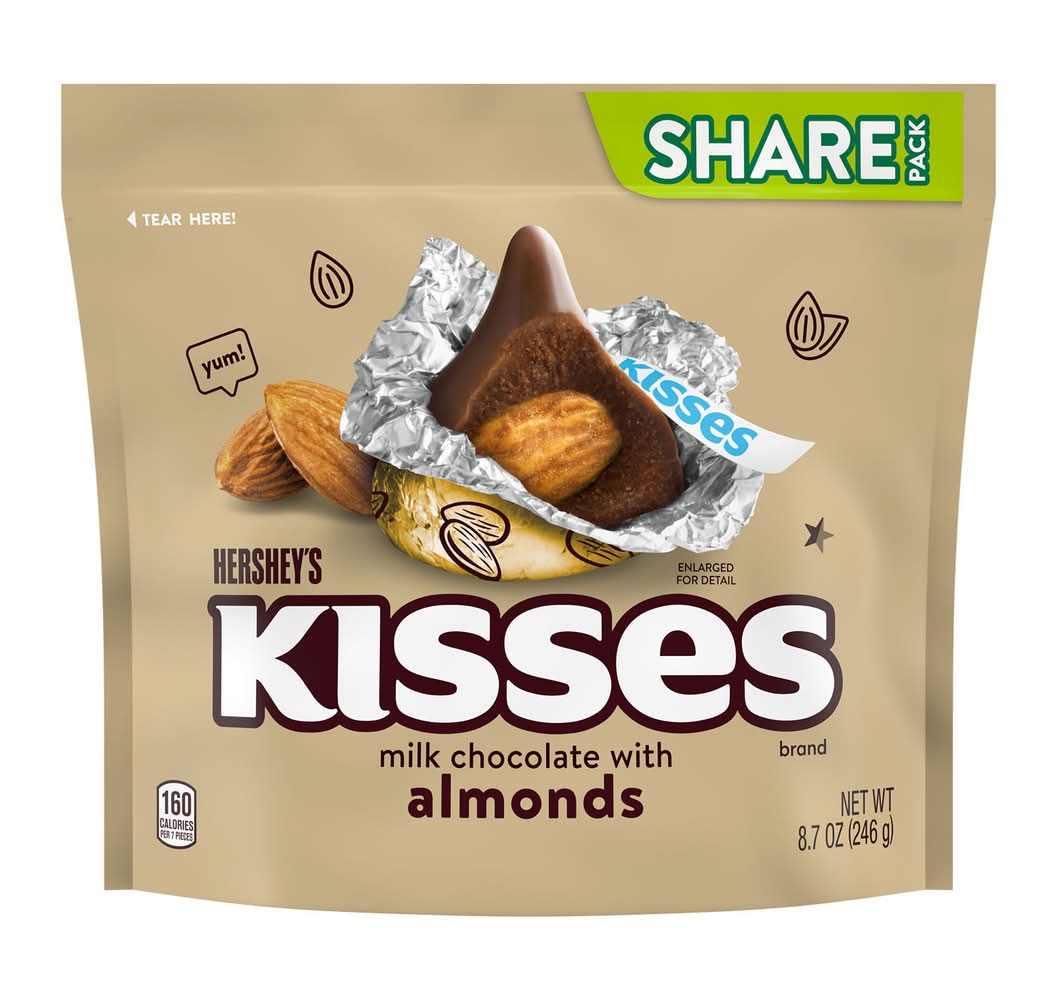 Hershey's Kisses Milk Chocolate With Almonds (8.7 oz)