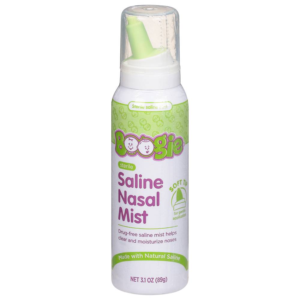 Boogie Unscented Sterile Saline Nasal Mist (3.1 oz)