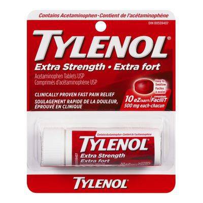 Tylenol Extra Strength Acetaminophen Tablets 500 mg (10 units)