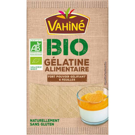 Vahiné - Gélatine feuille bio (6 pièces)