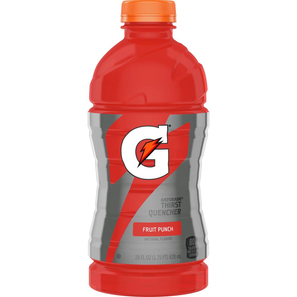 Gatorade Natural Thirst Quencher Sports Drink, Fruit Punch (28 fl oz)