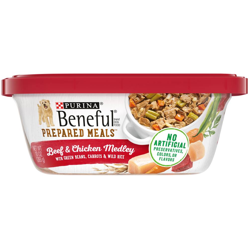 Beneful Purina High Protein Prepared Meals Beef & Chicken Medley With Gravy Wet Dog Food