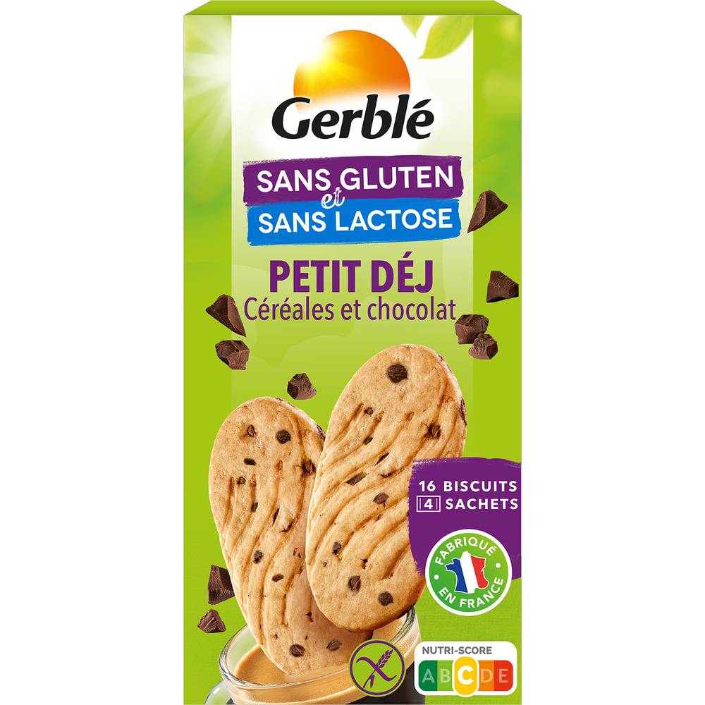 Gerble - Biscuits petit déj céréales chocolat sans gluten