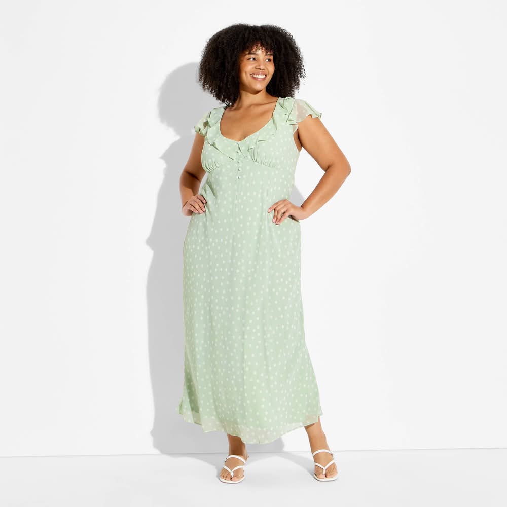 off shoulder flowy dress Ever-Pretty Elegant Chiffon Bridesmaid With High Slit Design fabric_printed chiffon main image 0