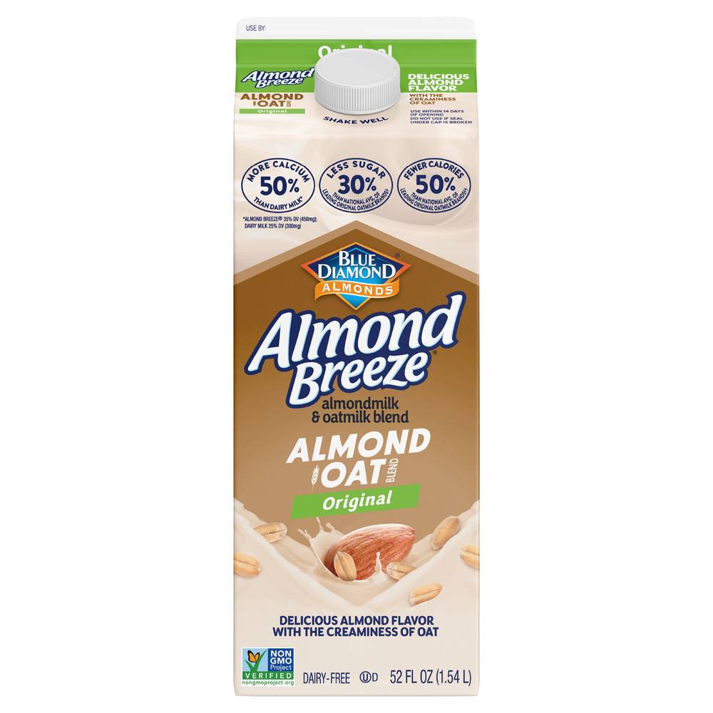 Almond Breeze Original Oat Milk Blend, Almond (52 fl oz)