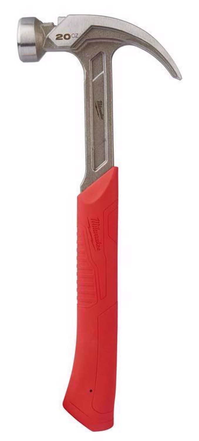 Milwaukee 20 Oz Smooth Face Claw Hammer 14 In. Rubber Handle