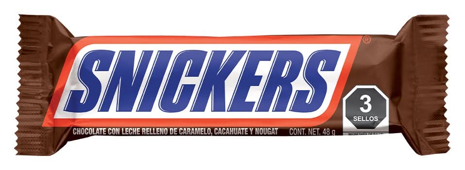 Snickers · Chocolate con leche relleno, caramelo-cacahuate-nougat (48 g)