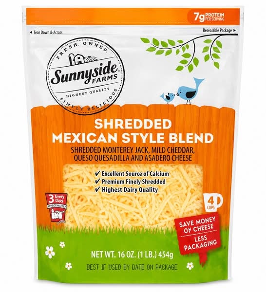Sunnyside Farms Mexican Blend Shredded Cheese (16 oz)