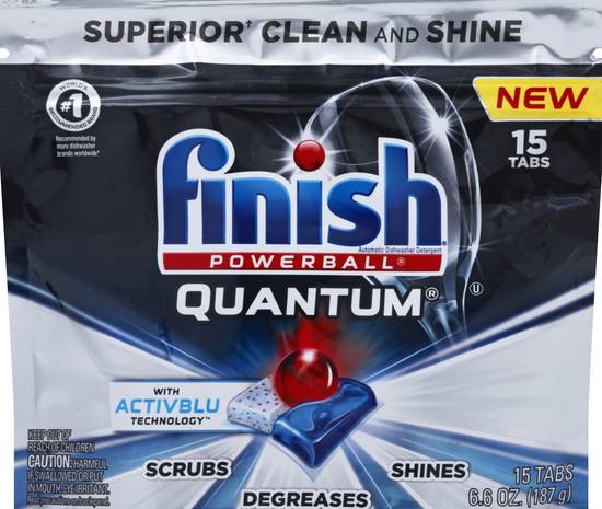 Finish Powerball Quantum Dishwasher Detergent (15 ct )