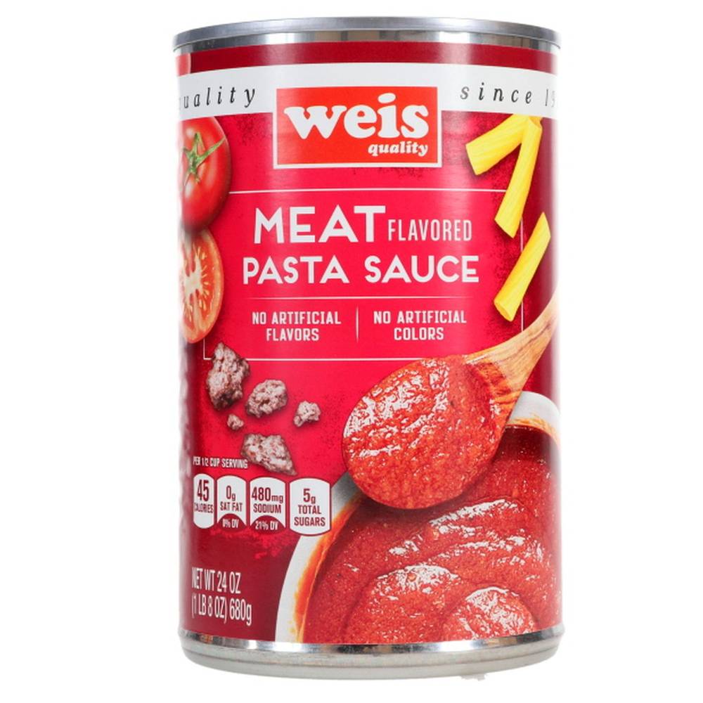 Weis Quality Pasta Sauce, Meat (24 oz)