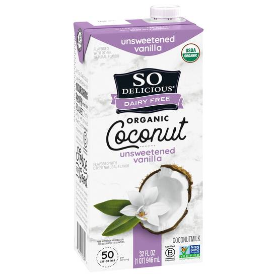 So Delicious Organic Unsweetened Vanilla Coconut Milk (32 fl oz)