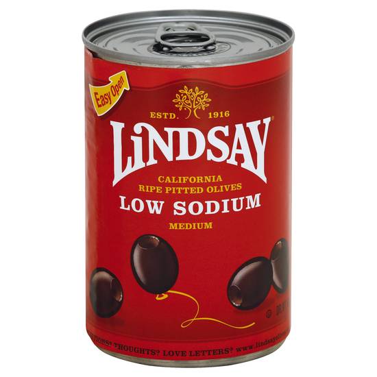 Lindsay Olives Pitted California Ripe Low Sodium Medium (6 oz)