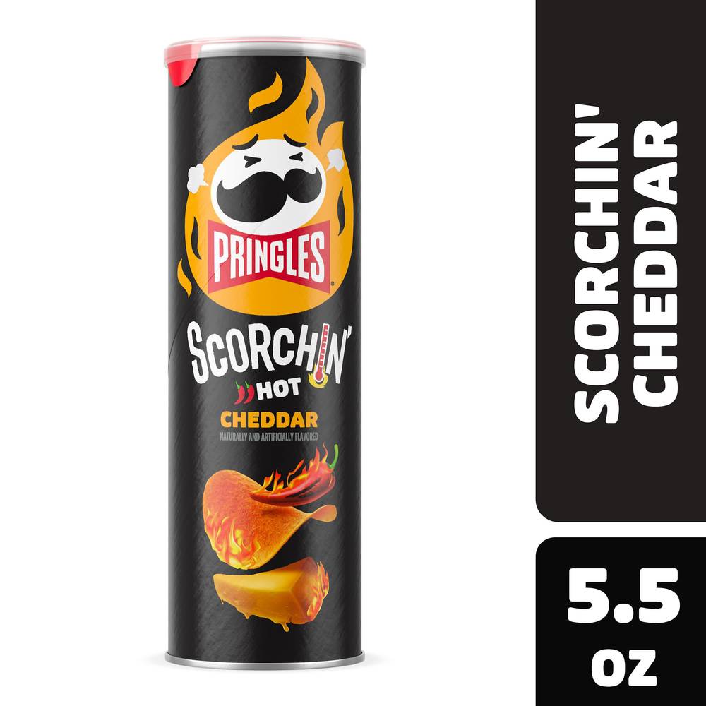 Pringles Scorchin' Potato Crisps, Cheddar (5.5 oz)