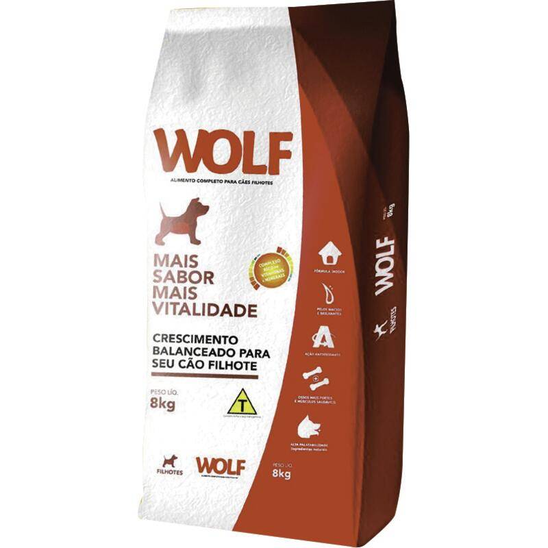 Wolf ração para cães filhotes (8 kg)