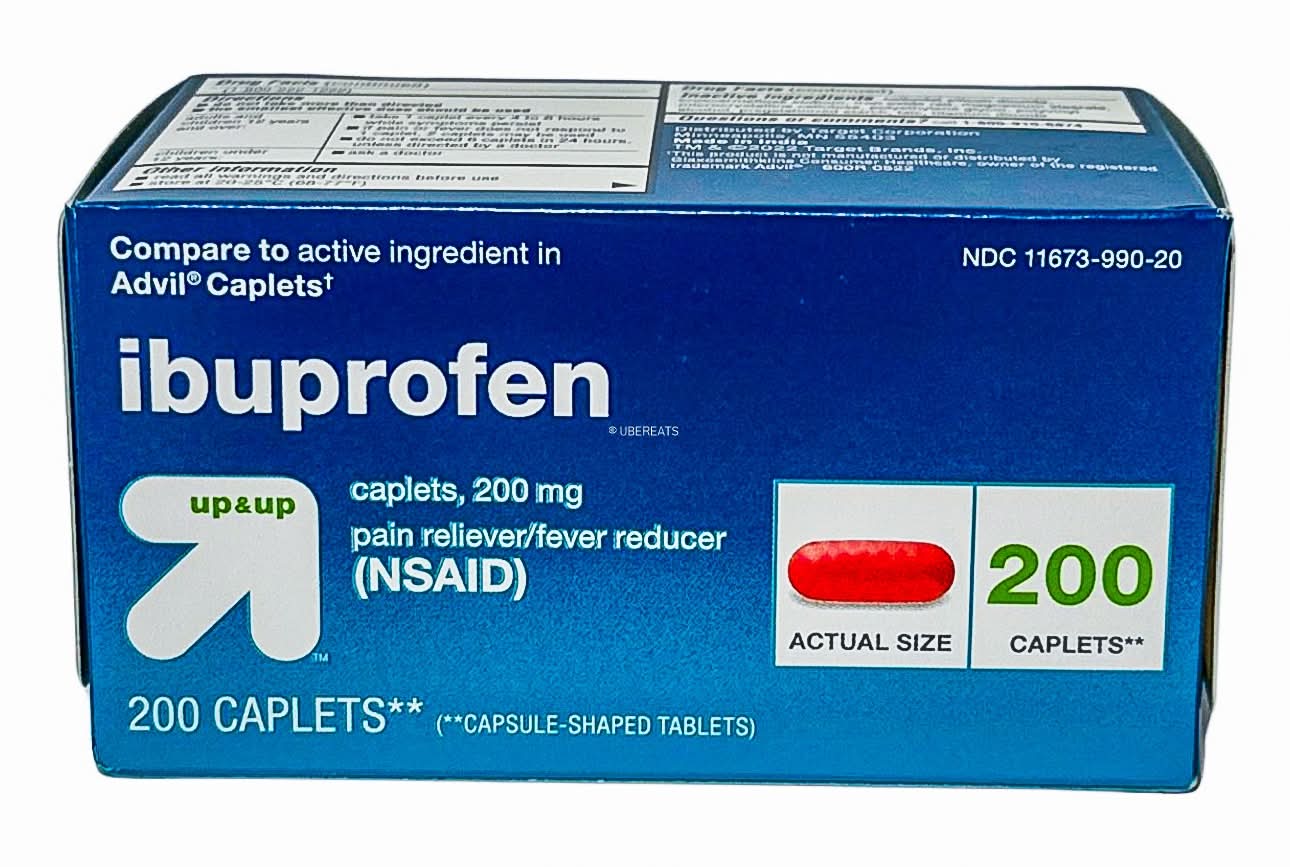 Advil Ibuprofen Pain Reliever and Fever Reducer Caplets (200 ct)