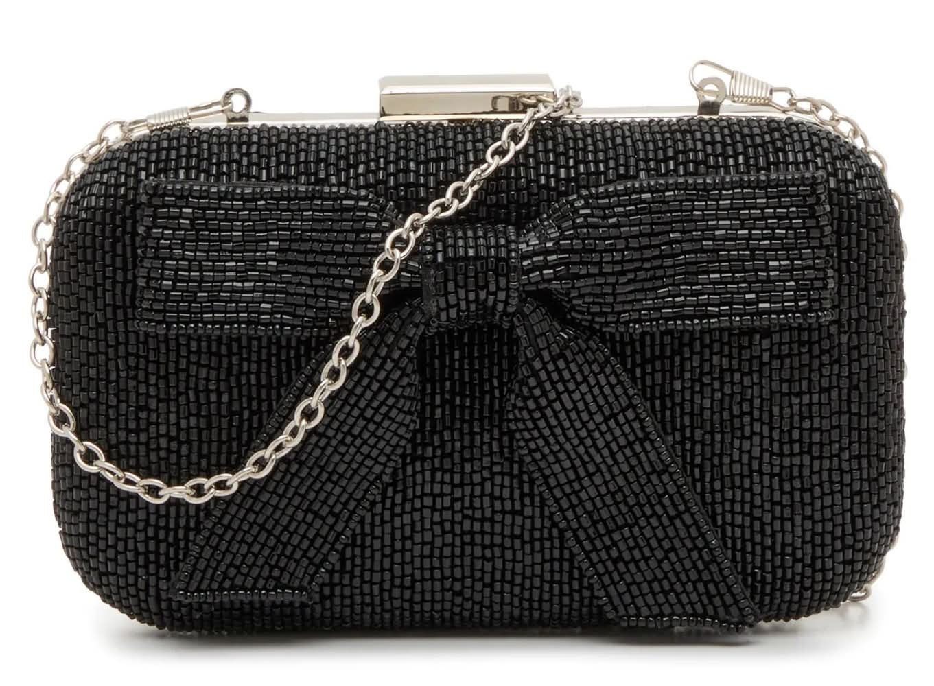 Kelly & Katie Bow Beaded Clutch (Black One Size)