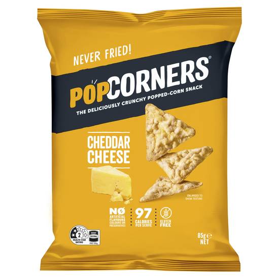Popcorners Gluten Free Snacks Cheddar Cheese 85g