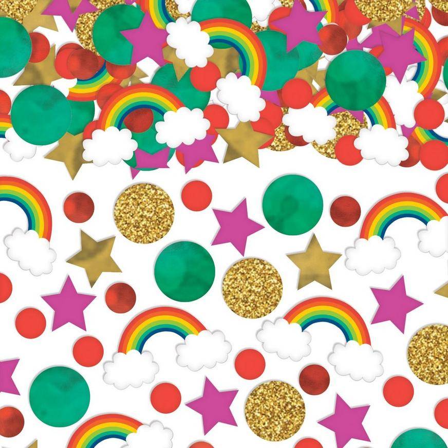 Glitter Metallic Rainbow Confetti