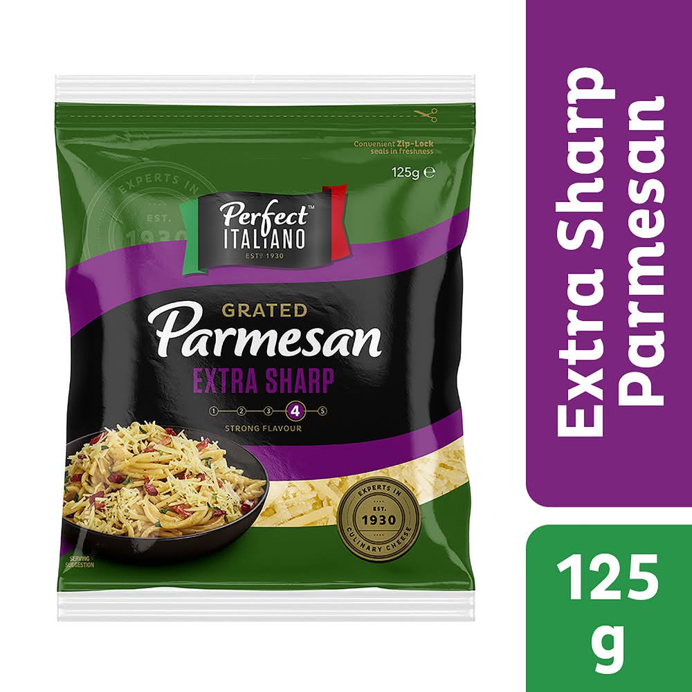 Perfect Italiano Extra Sharp Grated Parmesan Cheese (125g)