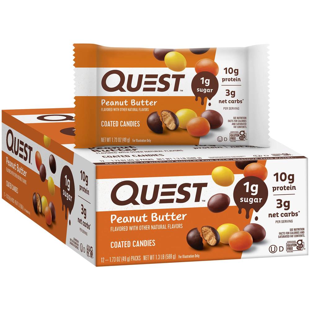 Quest Coated Candies Peanut Butter (12 x 1.73 oz)