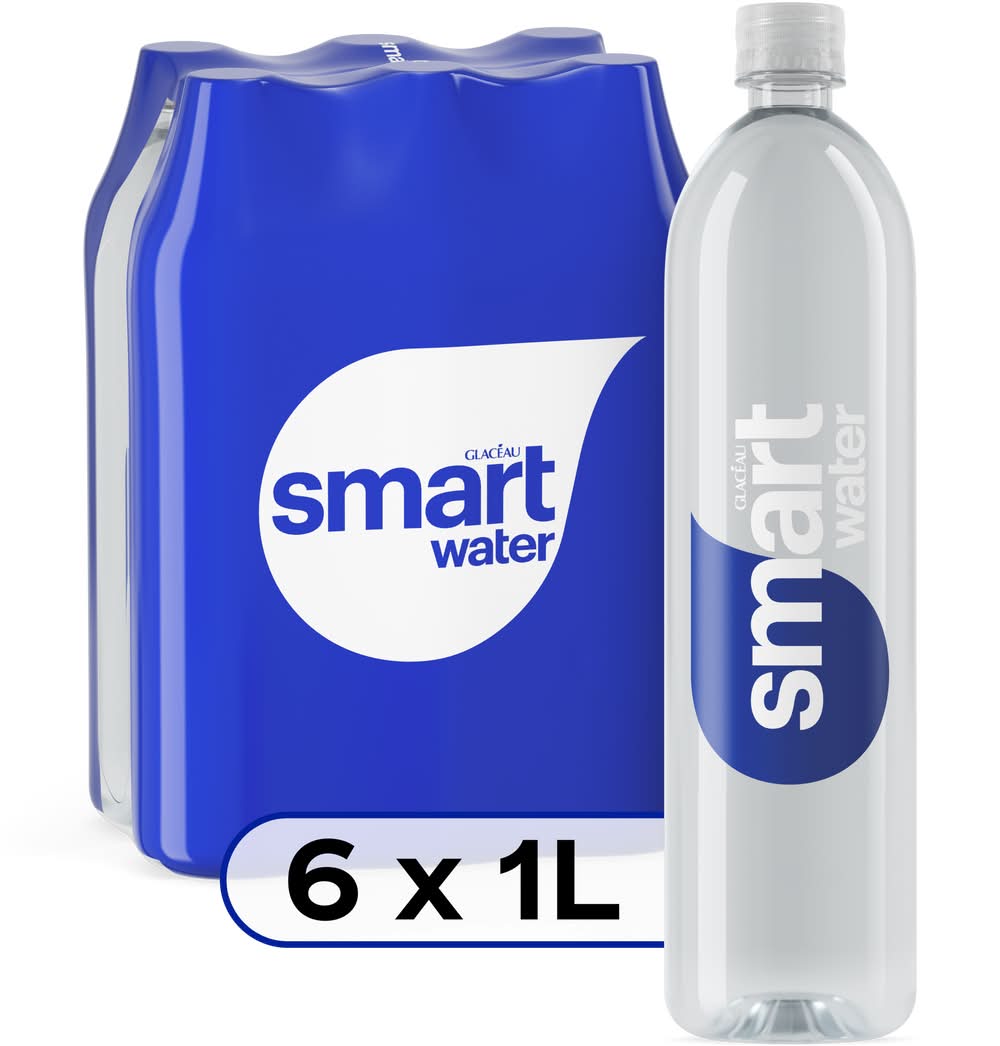 Smartwater Vapor Distilled Water (6 x 33.8 fl oz)