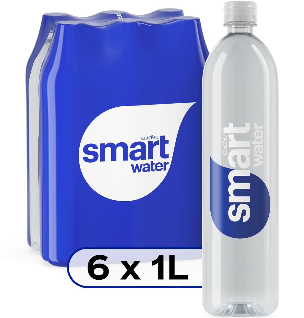 Smartwater Vapor Distilled Water (6 x 33.8 fl oz)