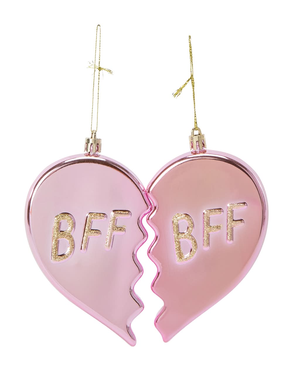 Christmas BFF Heart Tree Ornament