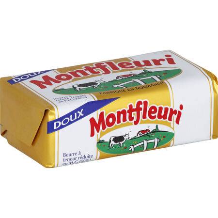 Beurre Doux 60% Mat. Gr. MONTFLEURI - la plaquette de 250g