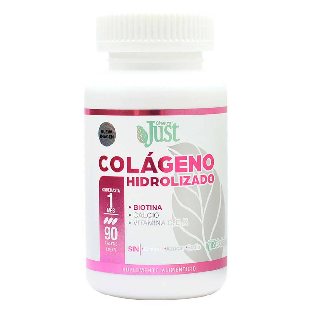 JustCollagen · Colágeno hidrolizado 1800 suplemento alimenticio (90 un)