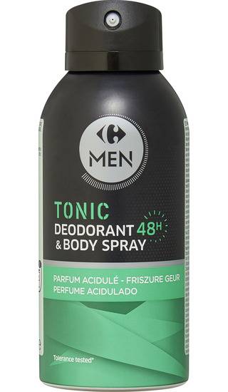 Déodorant Spray Tonic 48h CARREFOUR - la bombe de 150mL