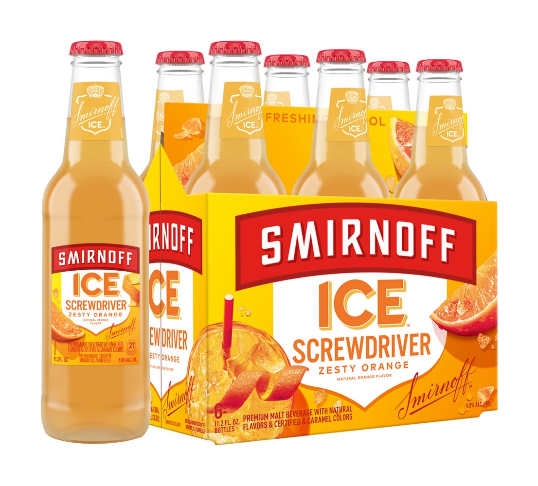 Smirnoff Ice Screwdriver Malt Beverage, Orange (6 x 11.2 fl oz)