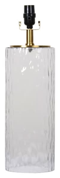 Clear Textured Glass with Gold Lamp Base, 19"