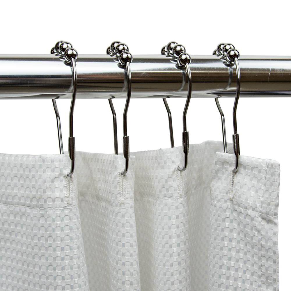 Style Selections Chrome Steel Single Shower Curtain Hooks (12-Pack) | SHLSNH04CH