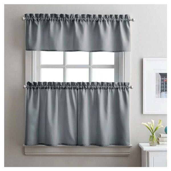 CHF Curtainworks Twill 3pc Tier and Valance Set