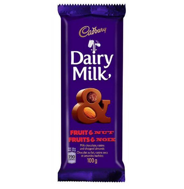 Chocolate Cadbury Fruit Nut Bolsa 100 g