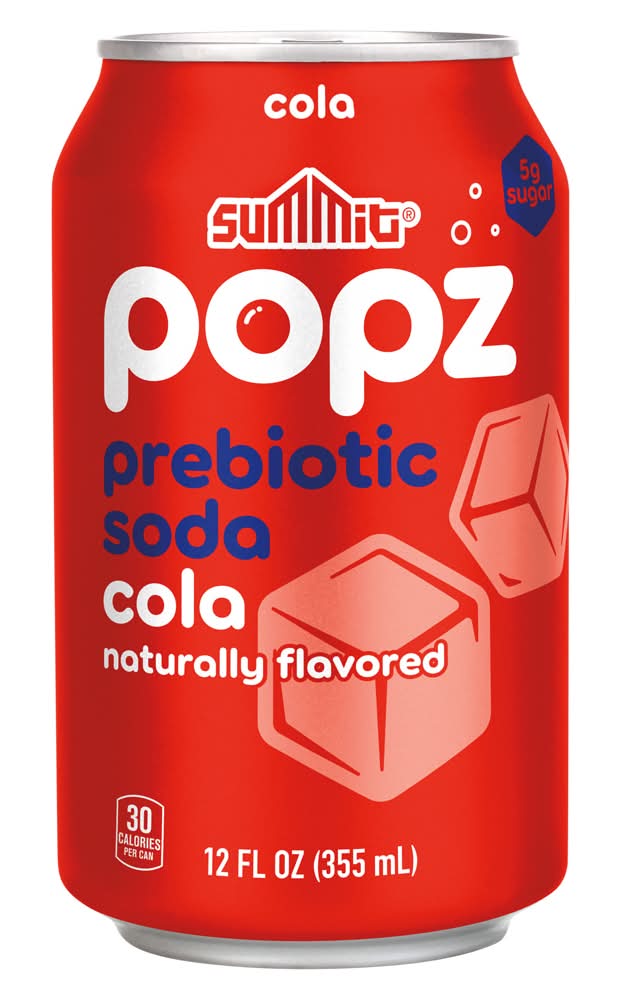 Summit Popz Prebiotic Soda, Cola (12 fl oz)