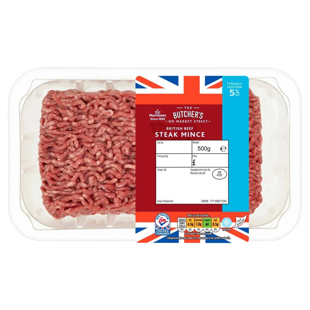 Morrisons The Butcher's on Market Street British Beef Steak Mince (500g)